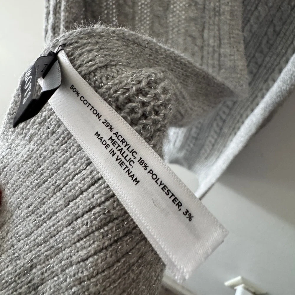 Talbots Gray‎ Super Soft Cable Knit Scarf